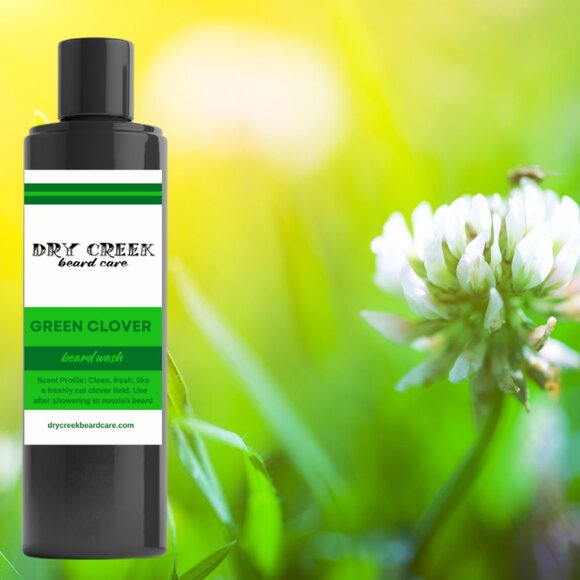 Green Clover Beard Wash - Men's Premium Beard Grooming Products - Beard Cleanser - Picture 1 of 2
